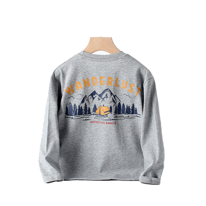 Boys Typography Printed Pullover Cotton Sweatshirt