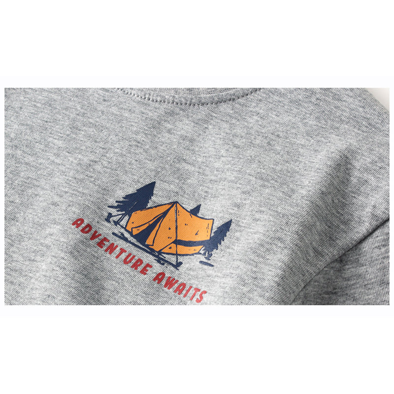 Boys Typography Printed Pullover Cotton Sweatshirt