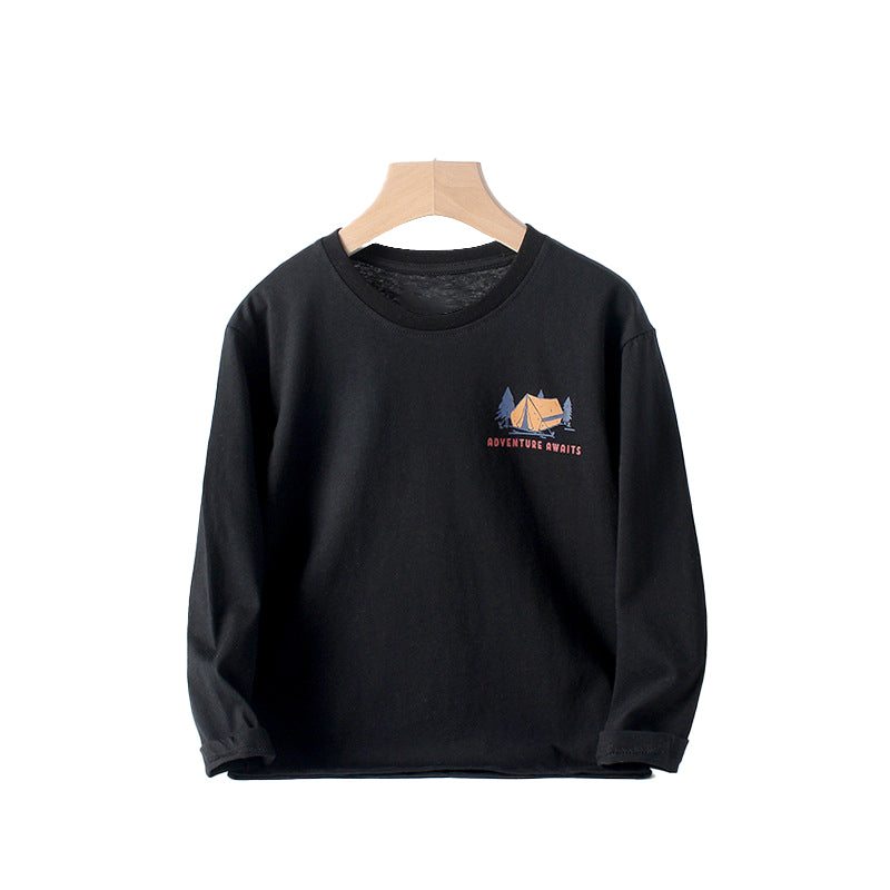 Boys Black Typography Printed Sweatshirt