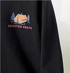 Boys Black Typography Printed Sweatshirt