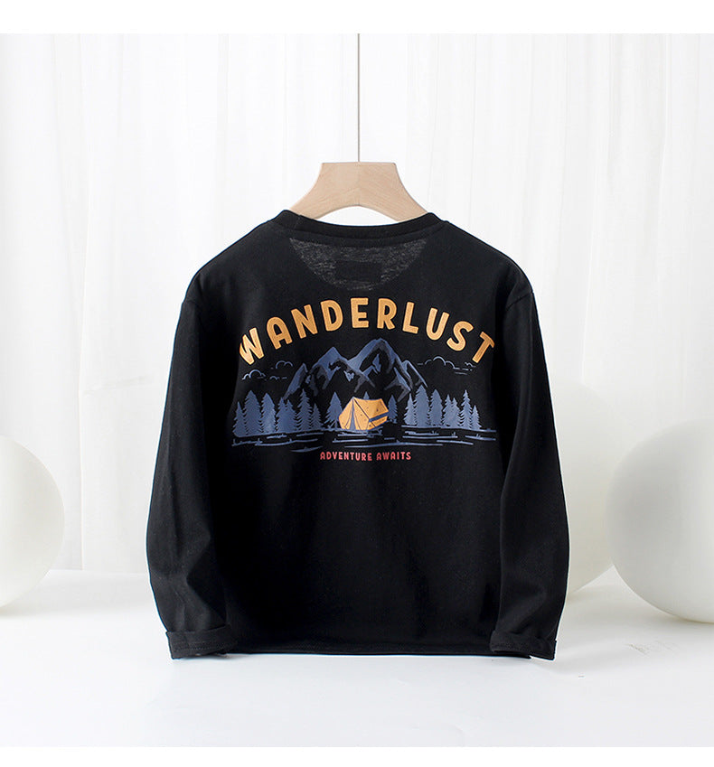 Boys Black Typography Printed Sweatshirt