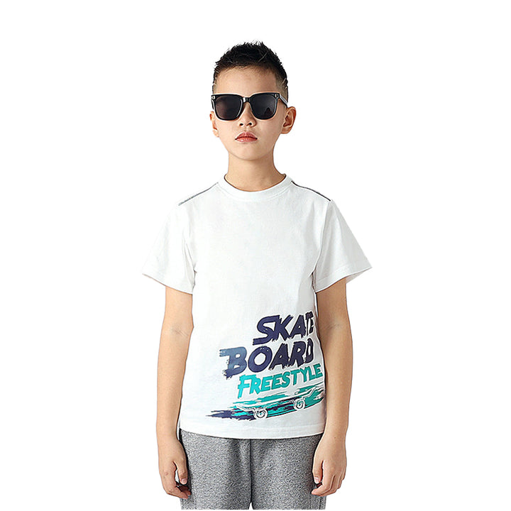 Boys Graphic Printed Cotton T-shirt