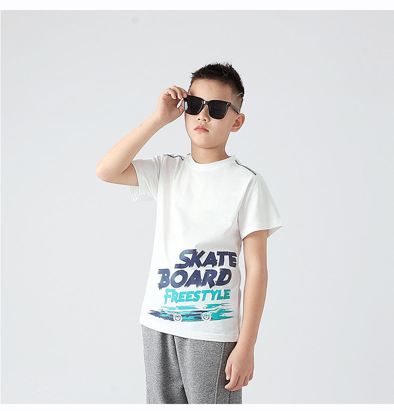 Boys Graphic Printed Cotton T-shirt