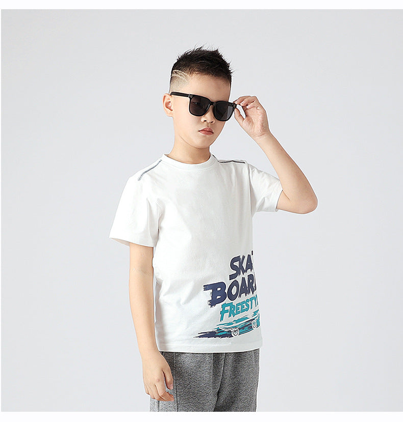 Boys Graphic Printed Cotton T-shirt