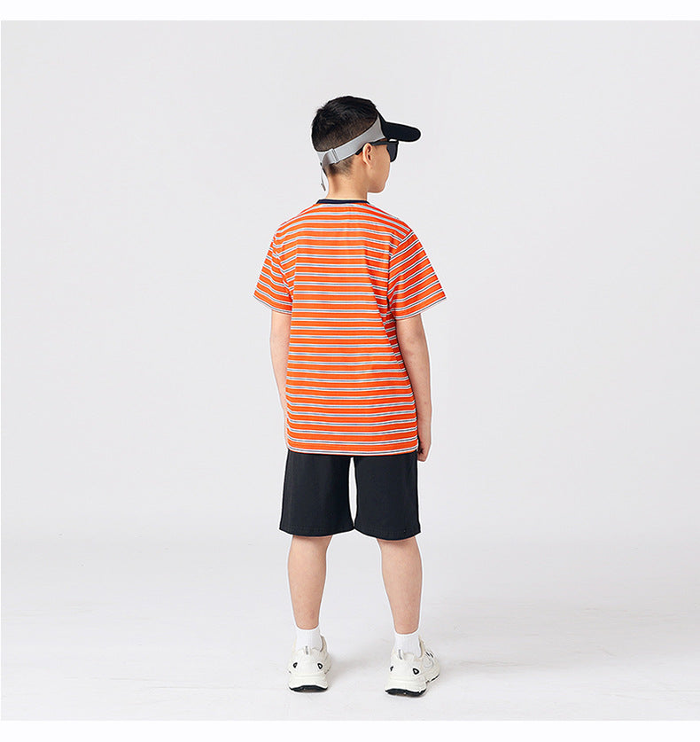 Boys Striped Cotton T-Shirt