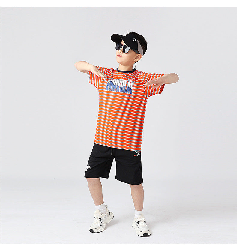 Boys Striped Cotton T-Shirt