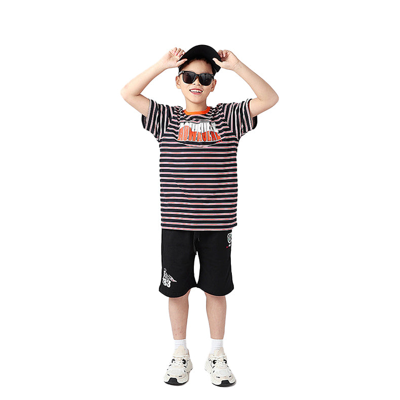 Boys Striped Cotton T-Shirt