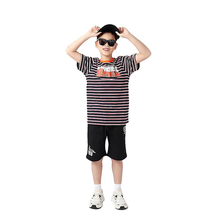 Boys Striped Cotton T-Shirt