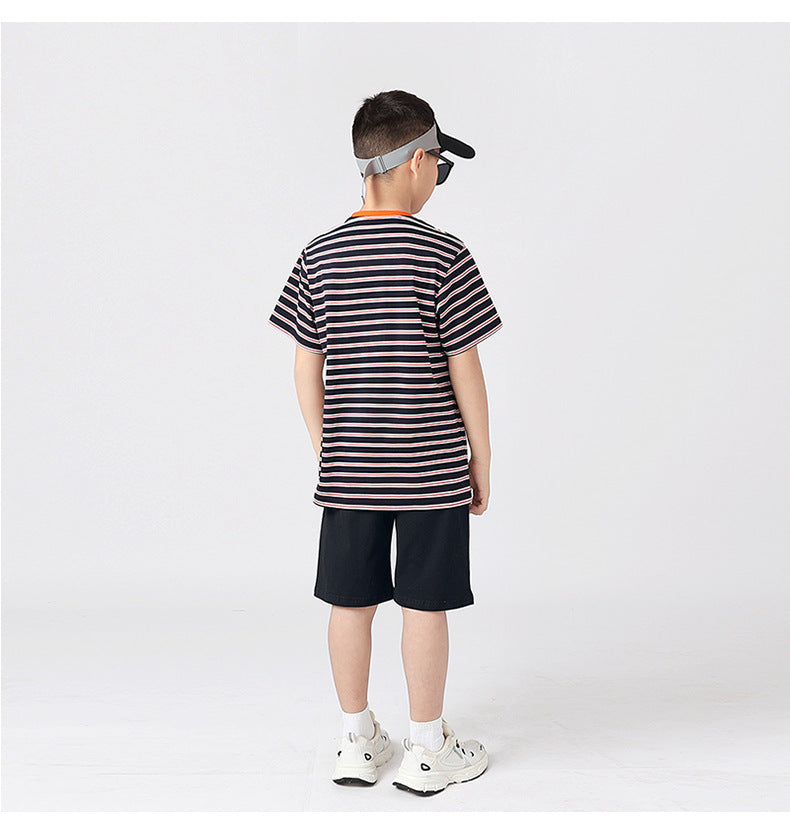 Boys Striped Cotton T-Shirt