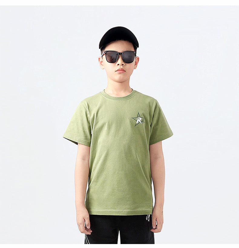 Boys Round Neck Regular Sleeves T-shirt