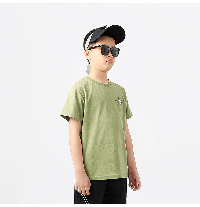 Boys Round Neck Regular Sleeves T-shirt