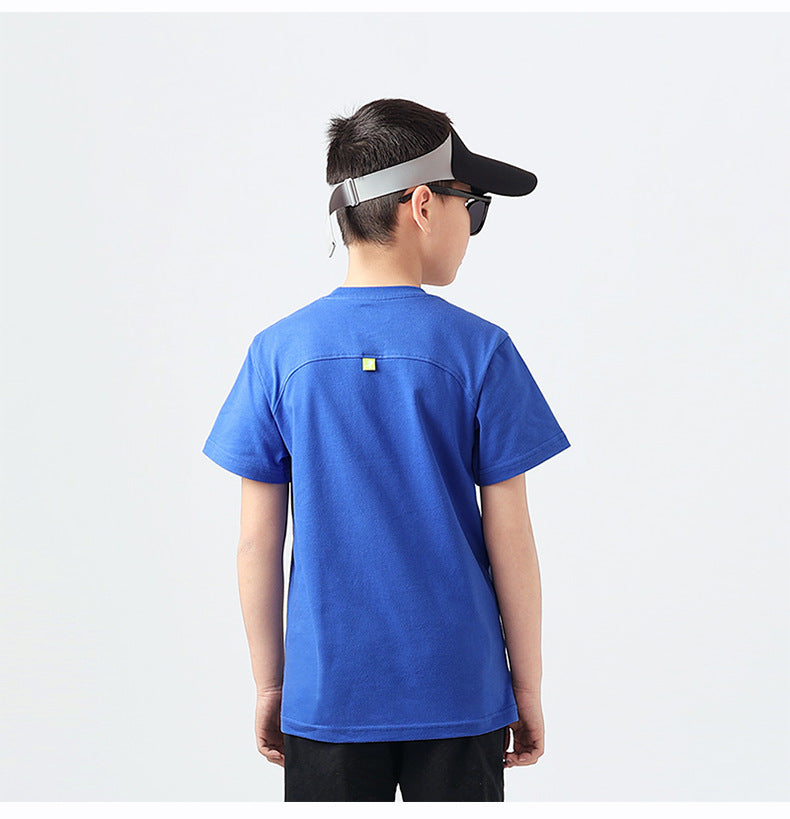 Boys Printed Round Neck Applique Regular Fit T-shirt