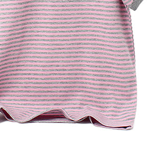 Girls Striped Cut Outs T-shirt