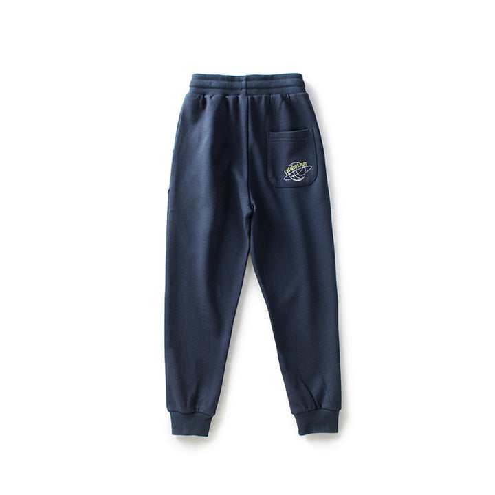 Boys Navy Blue Slim Fit Joggers