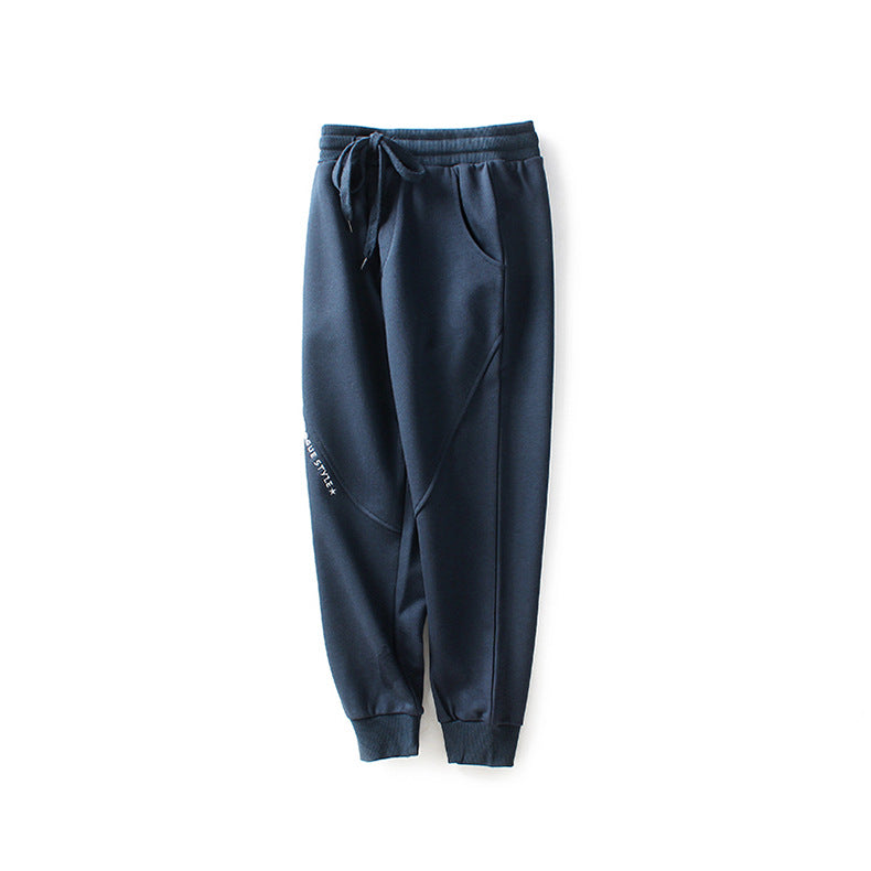 Boys Navy Blue Slim Fit Joggers