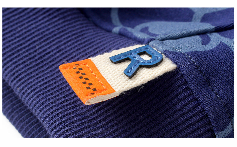Boys Printed Cotton Hooded Pullover Sweatshirt