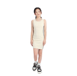 Girls Round Neck Sleeveless T-shirt Dress