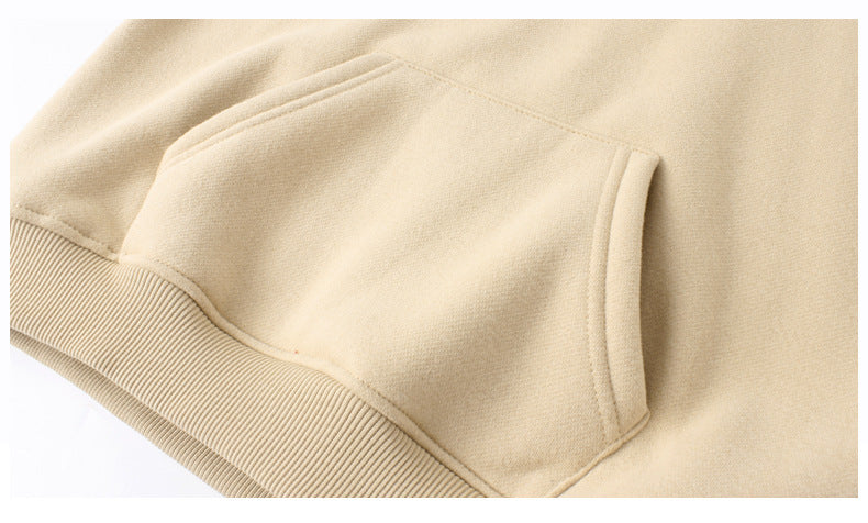 Boys Beige Printed Hooded Cotton Sweatshirt