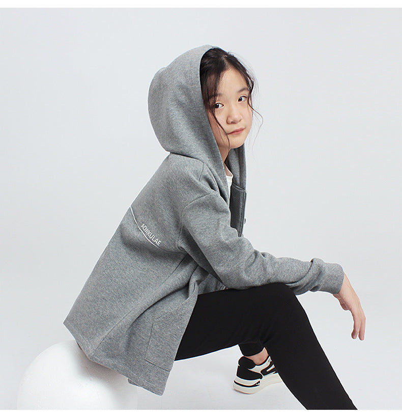 Girls Hood Bomber Jacket