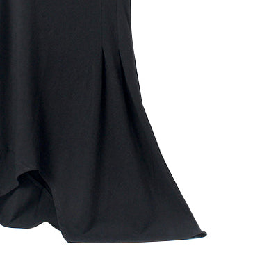 Girls Black Round Neck T-shirt Dress