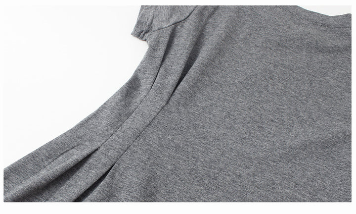 Girls Grey Round Neck T-shirt Dress