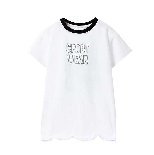 Girls White Typography Printed T-shirt Mini Dress