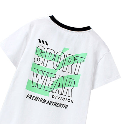 Girls White Typography Printed T-shirt Mini Dress