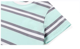 Girls Striped Cotton T-shirt Dress