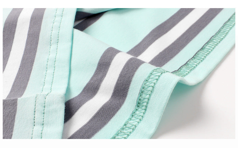 Girls Striped Cotton T-shirt Dress