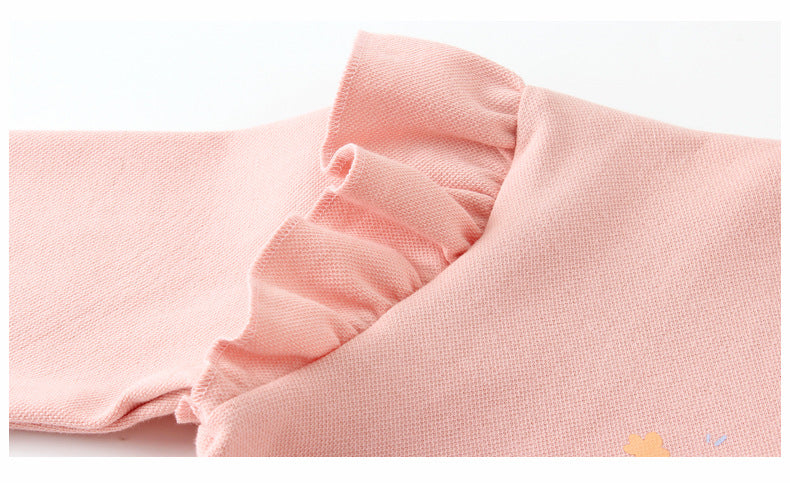 Girls Printed Cotton Pullover Sweatshirt