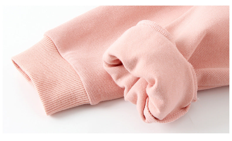 Girls Printed Cotton Pullover Sweatshirt