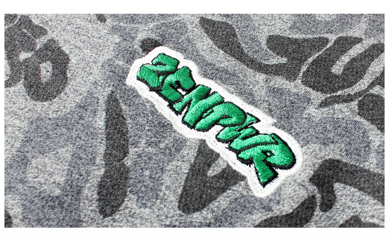 Boys Grey Typography Printed Embroidered Detail Pullover