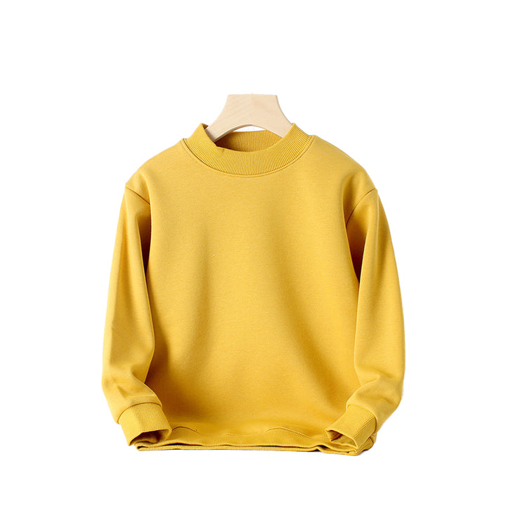 Boys Yellow Round Neck Cotton Sweatshirt