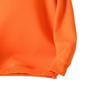 Girls Orange Cotton Pullover Sweatshirt