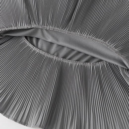 Girls Grey Checked Top With Skirt