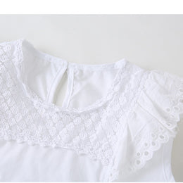 Girls Yellow Pure Cotton Top With Palazzos