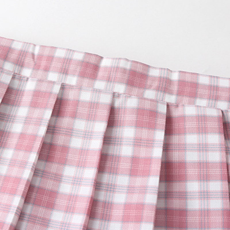 Girls Pink Pure Cotton Top with Skirt