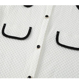 Girls White Fit & Flare Cotton Dress