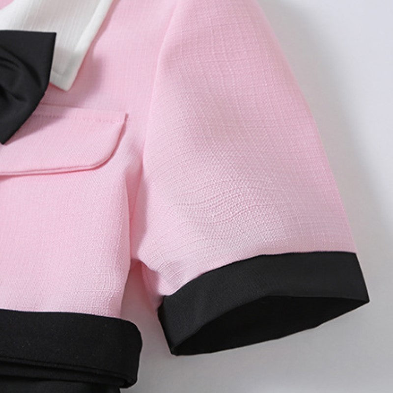 Girls Pink Cotton Fit & Flare Dress