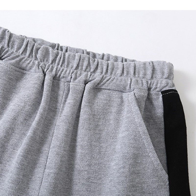 Girls Grey Shirt Collar Pure Cotton Top with Shorts