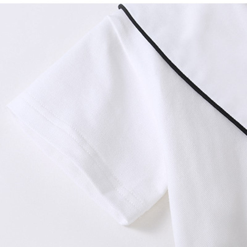Girls White Pure Cotton Top with Trousers