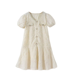 Puff Sleeve A-Line Dress