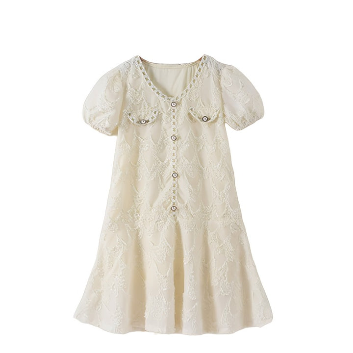 Puff Sleeve A-Line Dress