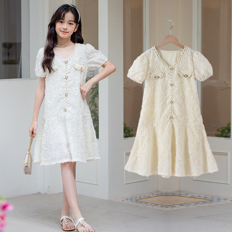 Puff Sleeve A-Line Dress
