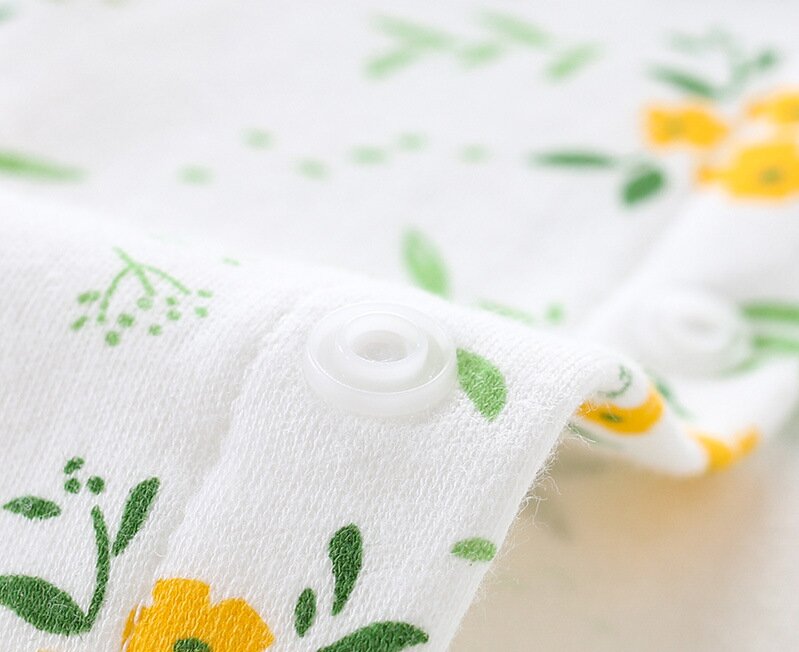 Infant Girls Floral Printed Cotton Rompers