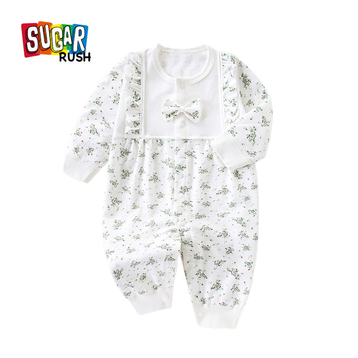 Infant Girls Printed Cotton Rompers