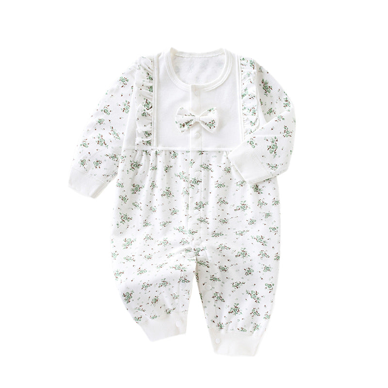 Infant Girls Printed Cotton Rompers