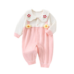 Infant Girls Printed Cotton Rompers