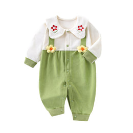 Infant Girls Printed Cotton Rompers