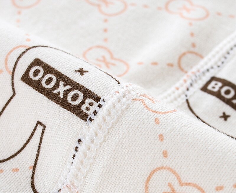 Infant Boys Printed Cotton Long Sleeve Rompers